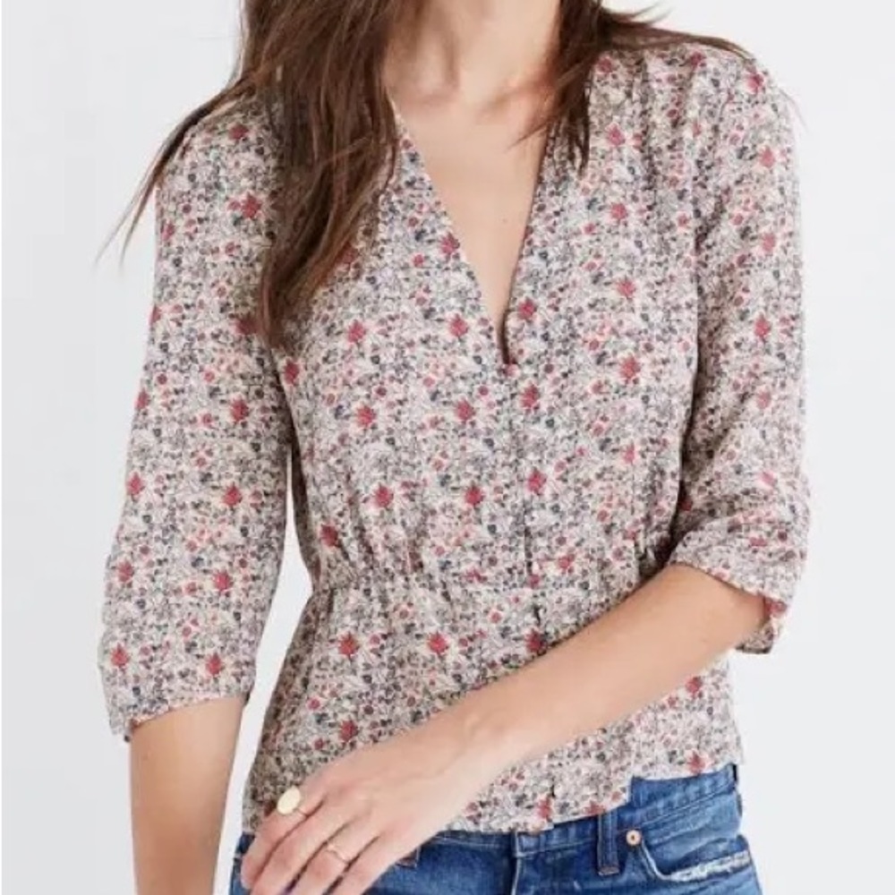 Madewell Silk Shadowpetal Top